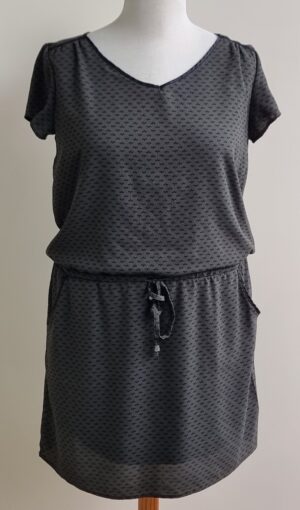 Lola & Liza donkergroene jurk met printje mt. XL