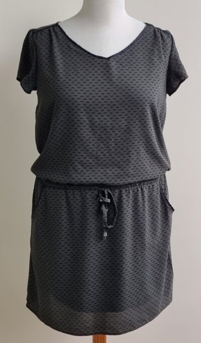 Lola & Liza donkergroene jurk met printje mt. XL