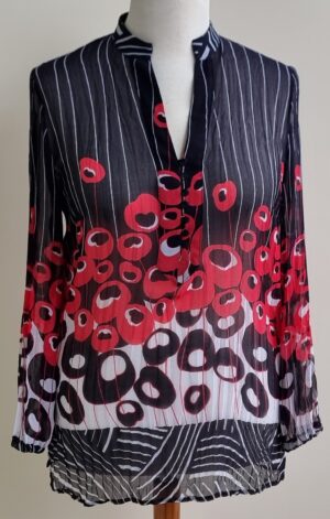 Gerry Weber zwart/rode blouse mt. M