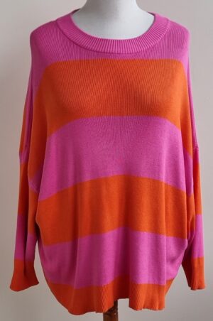 BPC oranje/roze oversized trui mt. 52/54
