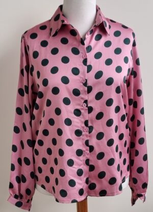 SisterS roze blouse met groene dots mt. L