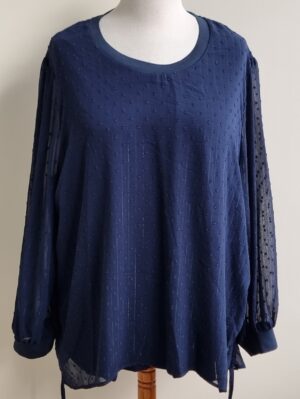 Exxcellent donkerblauwe blouse mt. 50