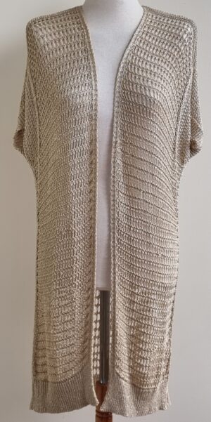 Made in Italy beige vestje met goud mt. L
