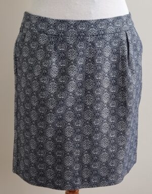 Tom Tailor donkerblauw/wit winter rokje mt. 38