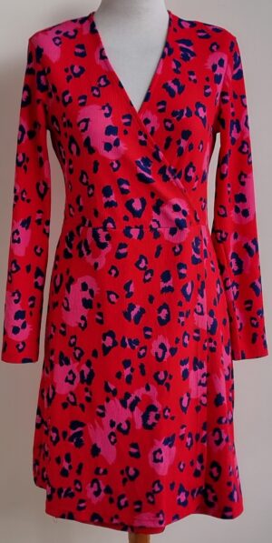 Supertrash rood jurkje met blauw/roze print mt. M