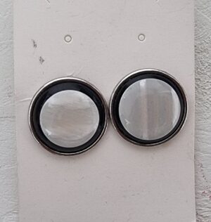 Zwart/zilverkleurige vintage oorbellen met clips