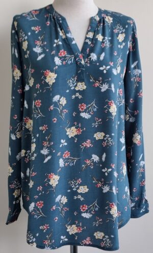 Esprit groene blouse met bloemetjes mt. 36