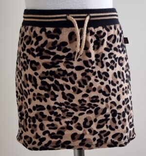 Europe Kids beige rokje met zwart/bruine print mt. 122/128