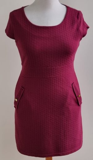 Vila wijnrode jurk mt. L