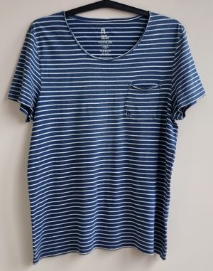 Blue Ridge blauw/wit gestreept t-shirt mt. XXL