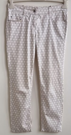 Atelier Gardeur beige/witte 7/8 broek mt. 38K