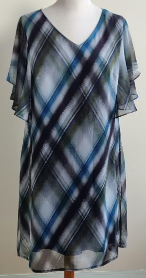 L'histoire de Louise grijs/groene jurk mt. 46