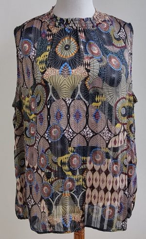 Norah semi transparante blouse/top mt. 48