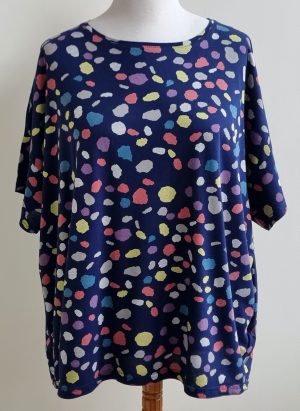 Studio Untold (Ulla Popkin) blauw t-shirt met prints mt. 54/56