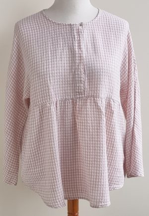 Lintico roze/witte blouse mt. XL