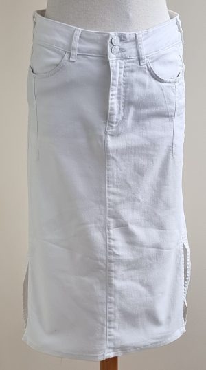 Esprit witte middel lange jeans rok mt. 34 (27)