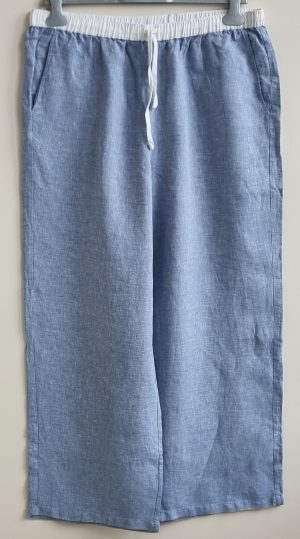 Lintico lichtblauwe linnen broek mt. XXL