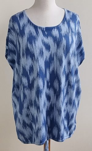 Norah shirt in blauw tinten mt. 48