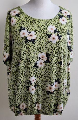 Norah felgroen shirt met print mt. 48