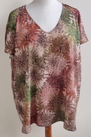 Norah luchtige blouse in mooie kleuren mt. 48 NIEUW