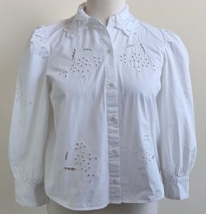 Zara lief wit bloesje met kant  mt. L