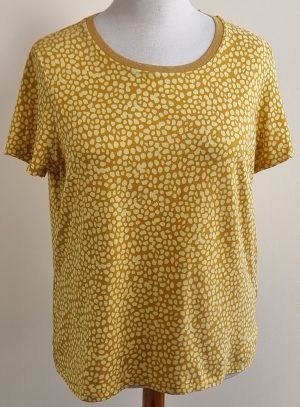 We Fashion geel/monsterd geel t-shirt mt. XL