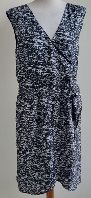 Monoprix zwart/witte jurk mt. 42
