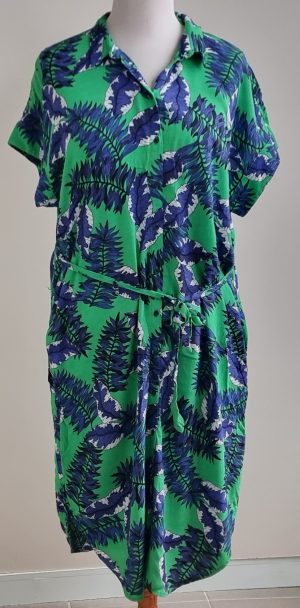 Miss Etam groene jurk met print mt. XXL