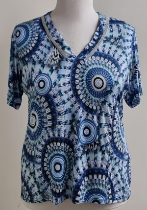 Mer&Sud soepel shirt in blauw tinten mt. 42 (4)