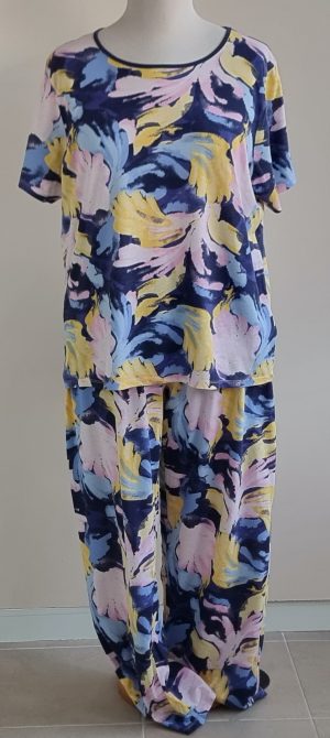 Avon blauw/roze set mt. 48/50