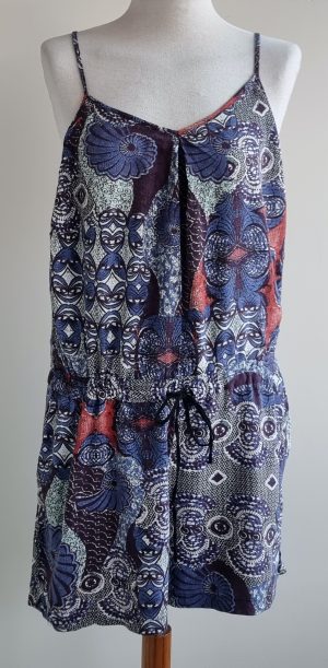 Steps blauw/oranje playsuit mt. 38