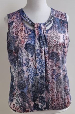 Mer&Sud roze/lichtblauwe top mt. 44 (5)