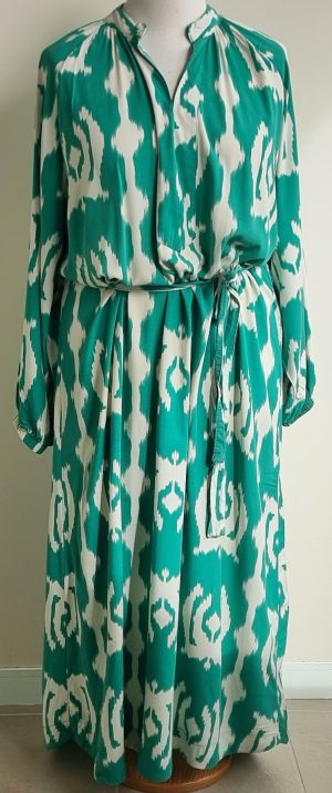 By Jeltje groen/witte jurk mt. 46/48