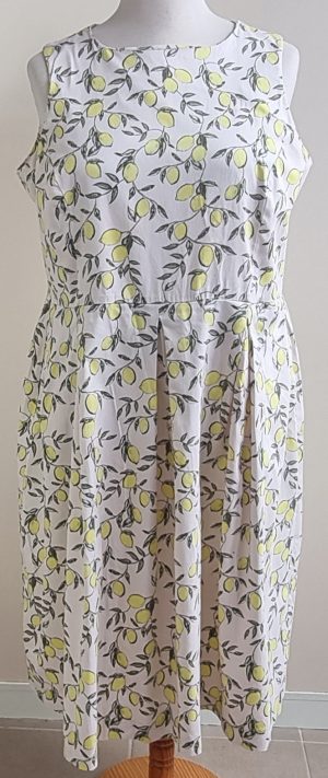 Couture Marie creme jurk met citroen afbeelding mt. 42