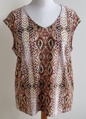 Norah bruin/gele top mt. 44