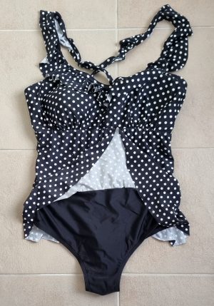 Ulla Popken zwart badjurkje mt. 54