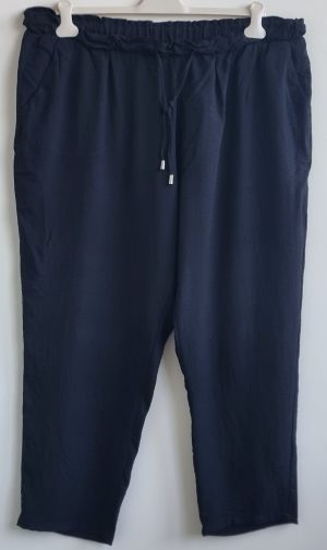 MS Mode zwarte soepelvallende broek mt. 52