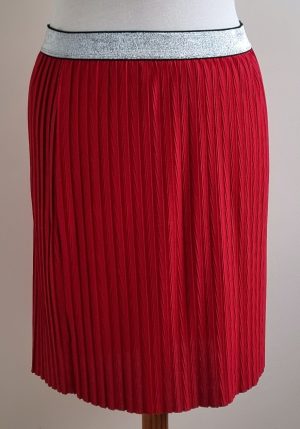 Zizzi rood plisse rokje mt. 46/48 (M)