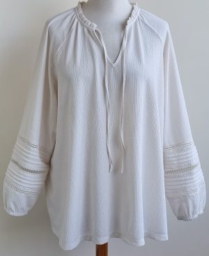 MS Mode ecru shirt met aparte mouwen mt. XXL (52/54)