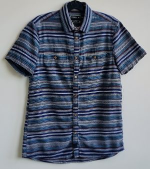 O Neill blauw/bruin overhemd mt. M