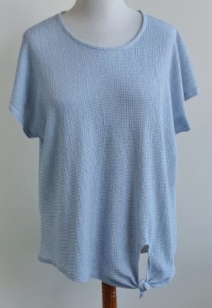 MS Mode wit shirt met blauwe streepjes mt. XXL (50/52)