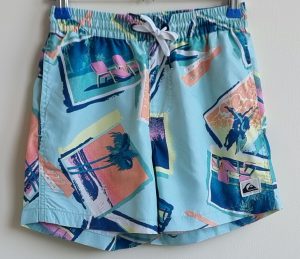 Quicksilver lichtblauwe zwemshort met printjes mt. 140 (10)