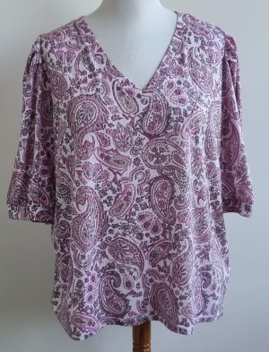 MS Mode roze/beige shirt mt. XXL (50/52)