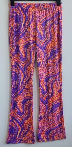 Made in Italy gekleurde broek met flair pijp mt. M