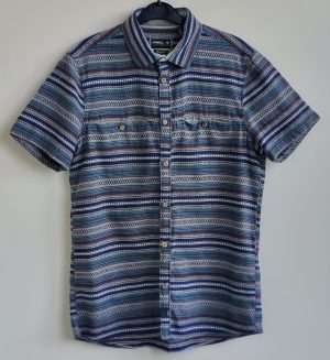 O Neill blauw/bruin overhemd mt. M