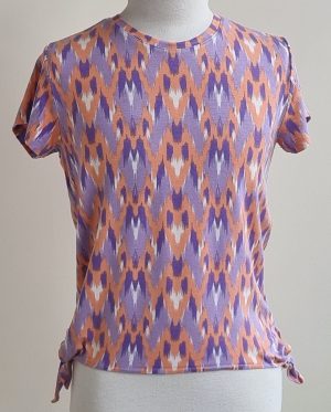 We Fashion oranje/lila t-shirt mt. 134/140