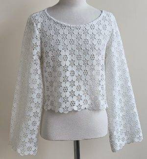 Zara wit kanten shirt mt. 152