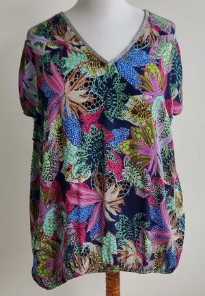 Paprika soepelvallende gekleurde blouse mt. 52 (5)