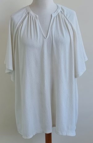 MS Mode creme groen shirt mt. XXL (52)