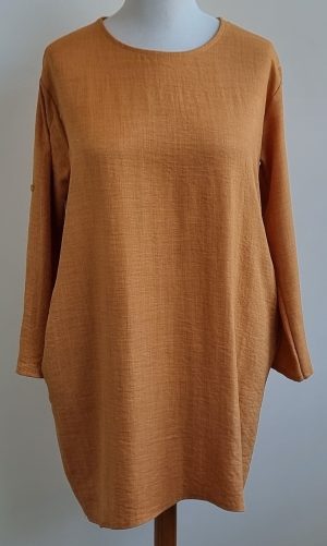 Made in Italy oranje/geel jurkje mt. L